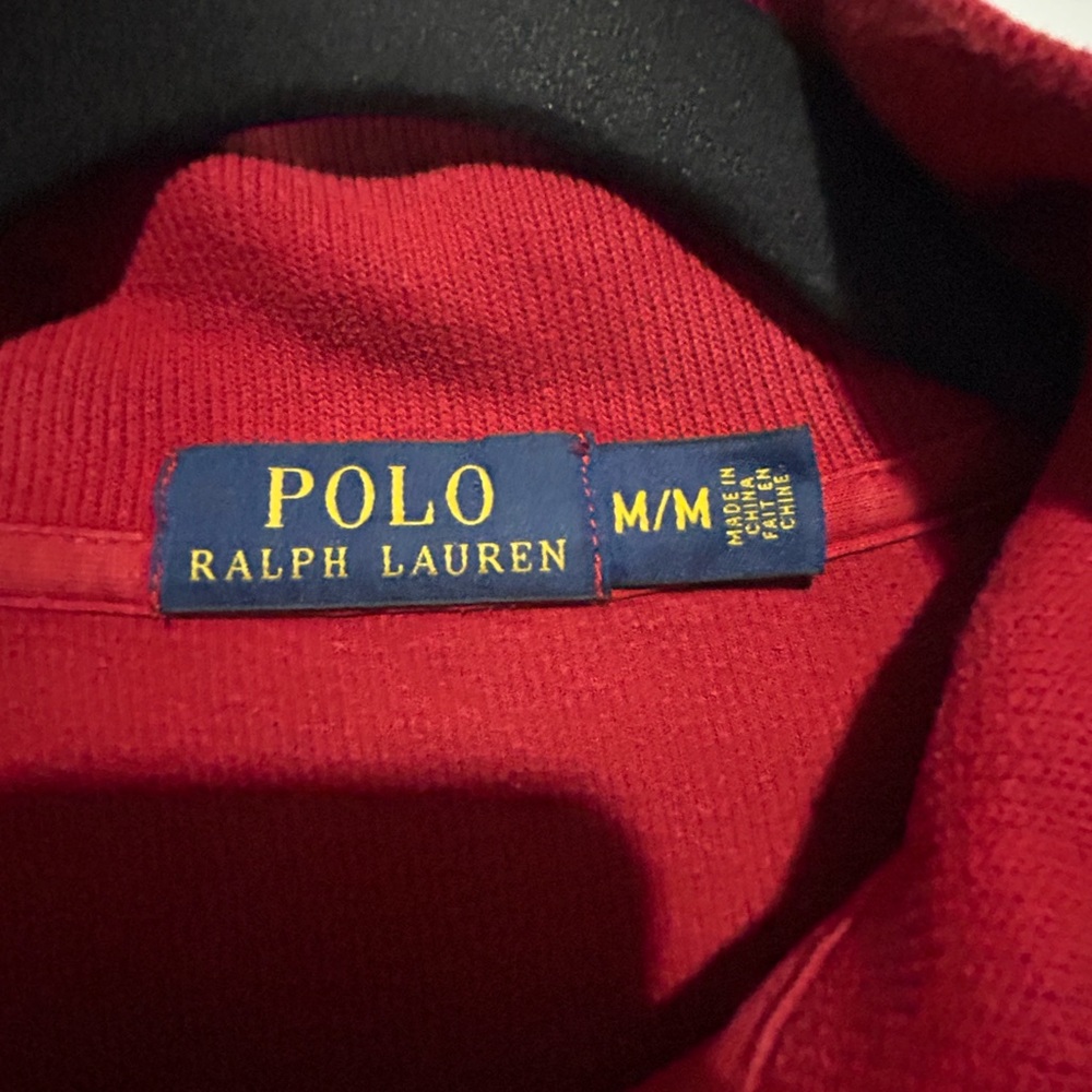 Polo Ralph Lauren Red Quarter Zip Sweater